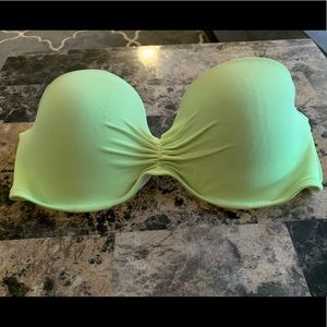 Victoria’s Secret Push up bandeau top 34D green
